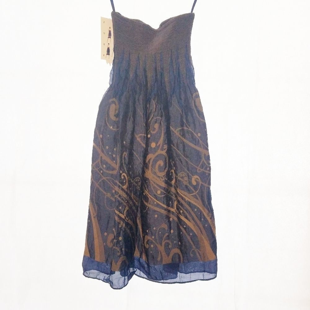 NWT J Gee Convertible Dress/Skirt- One Size, Navy